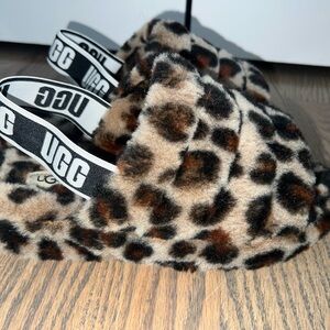 UGG Plush Brown and Black Slippers